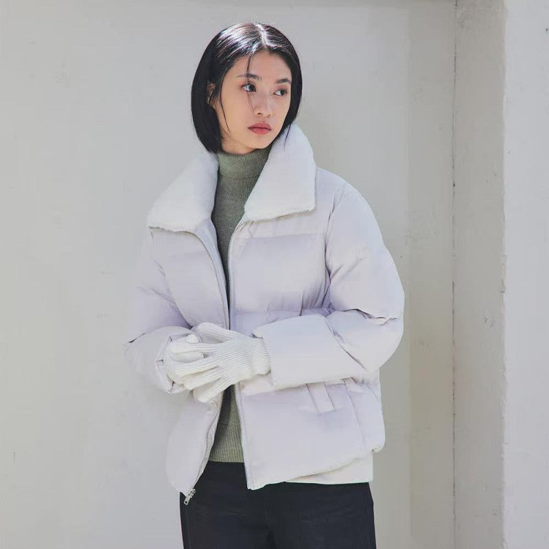 反季折扣 辛睿恩同款【WE ARE】韓國M計畫女款毛領鴨絨羽絨外套 EPE4JD2640