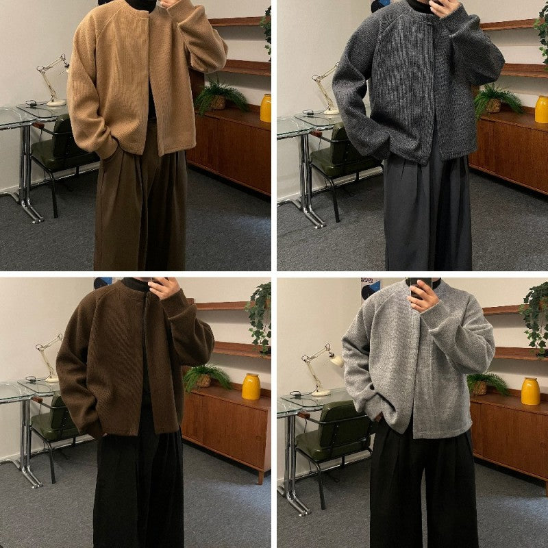 【WE ARE】Korean round collar cardigan jacket in 5 colors