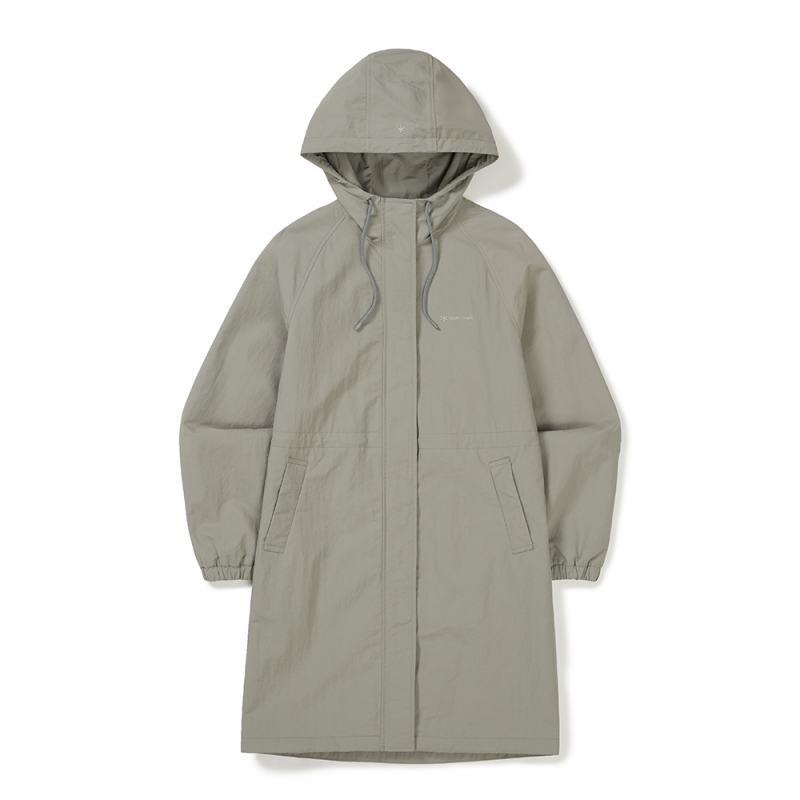 Women's【WE ARE】Korea snow peak CAMPLE long hooded windbreaker jacket S25ZWCWB15