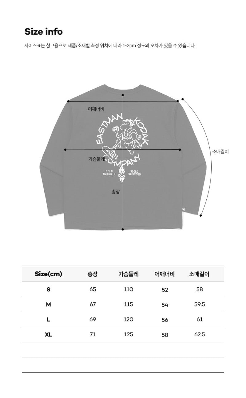 【WE ARE】韓國KODAK柯達休閒長袖T恤K6123LRL12