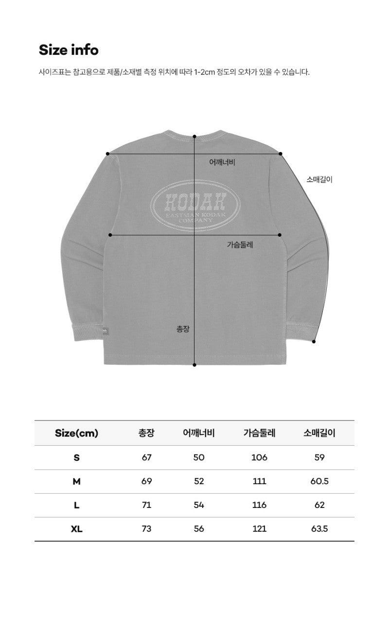 【WE ARE】Korea KODAK Kodak retro old long-sleeved T-shirt K5123LRL12