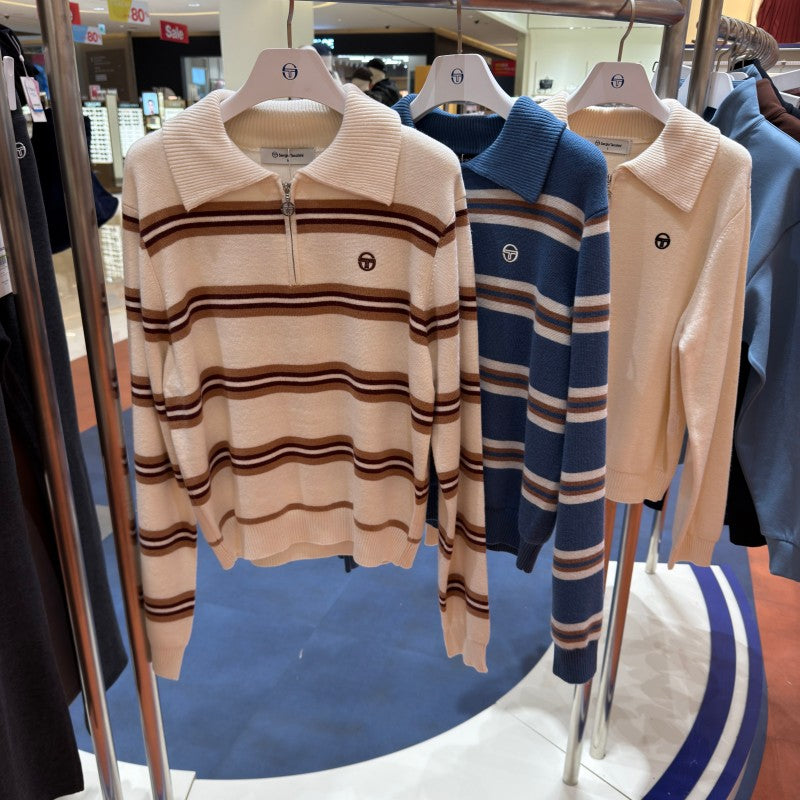 【WE ARE】韓國SERGIO TACCHINI 休閒條紋POLO衫毛衣TWKP30064