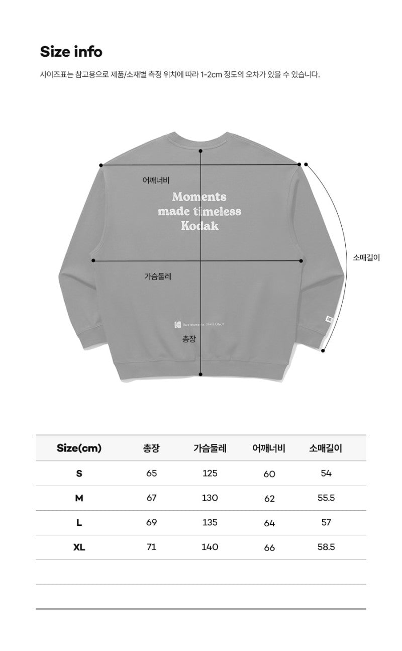 【WE ARE】韓國KODAK柯達休閒大學T衛衣K6123LRL14
