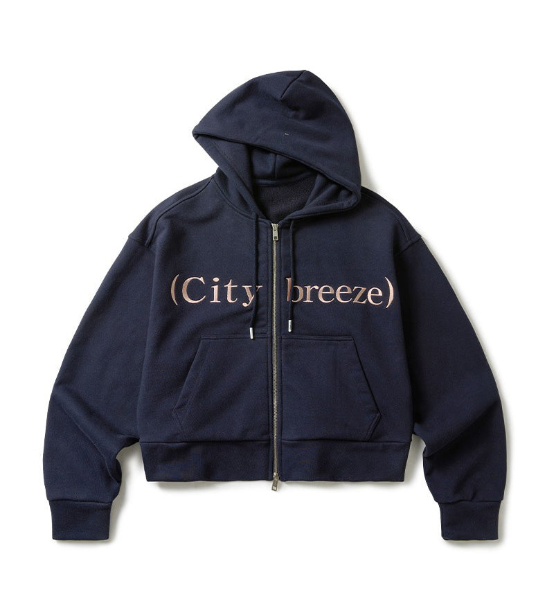 (需排單約等三周)【WE ARE】韓國CITYBREEZE 中性款刺繡logo雙拉鏈連帽外套CTH3ZP83/CTH3ZP03