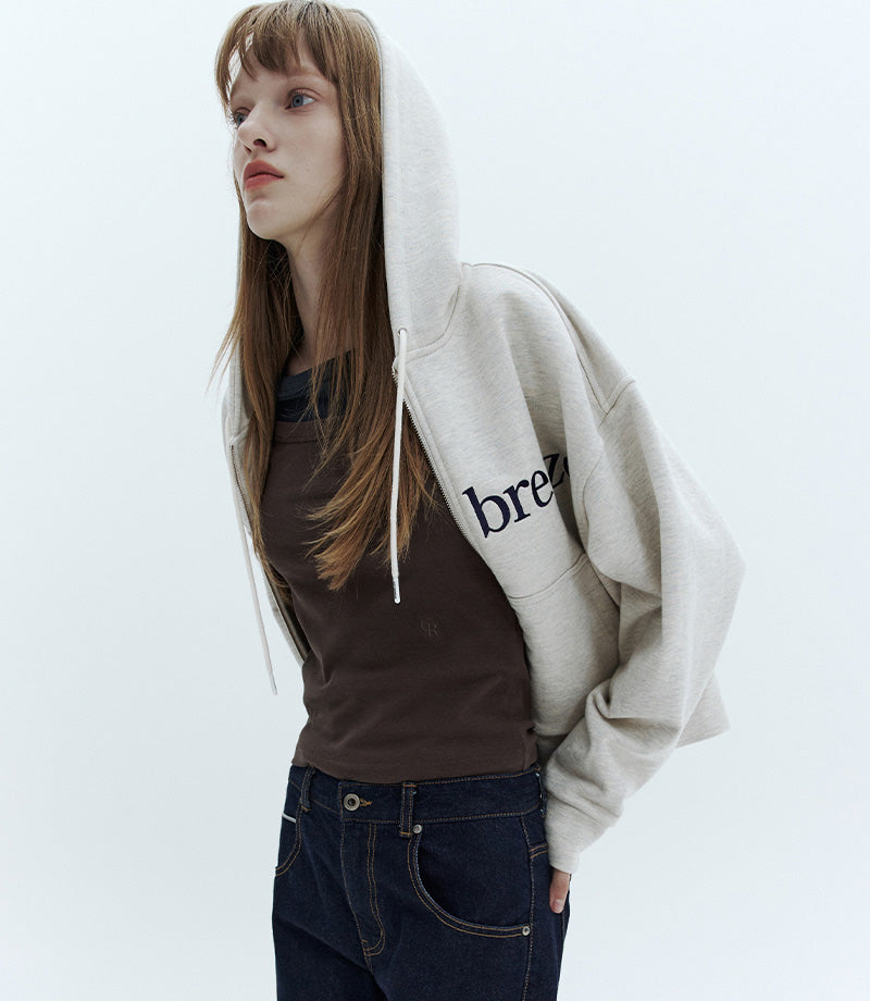 (需排單約等三周)【WE ARE】韓國CITYBREEZE 中性款刺繡logo雙拉鏈連帽外套CTH3ZP83/CTH3ZP03