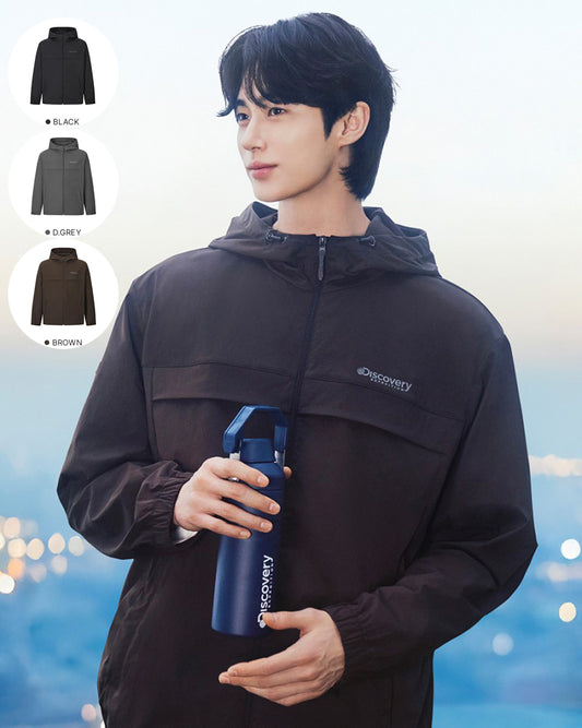 男款【WE ARE】韓國Discovery 梭織連帽外套DMTR2A054