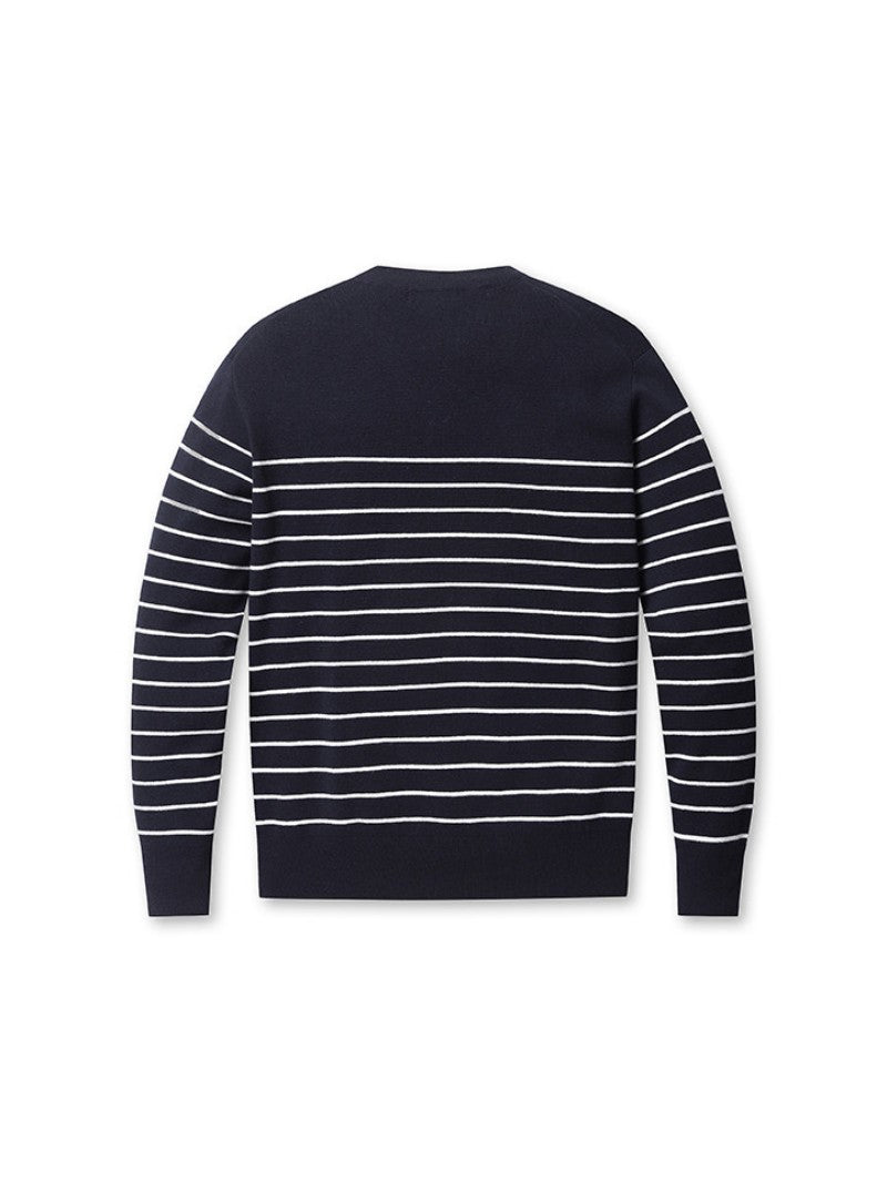 【WE ARE】Korea M plan pin stripe sweater EPF1ER1300