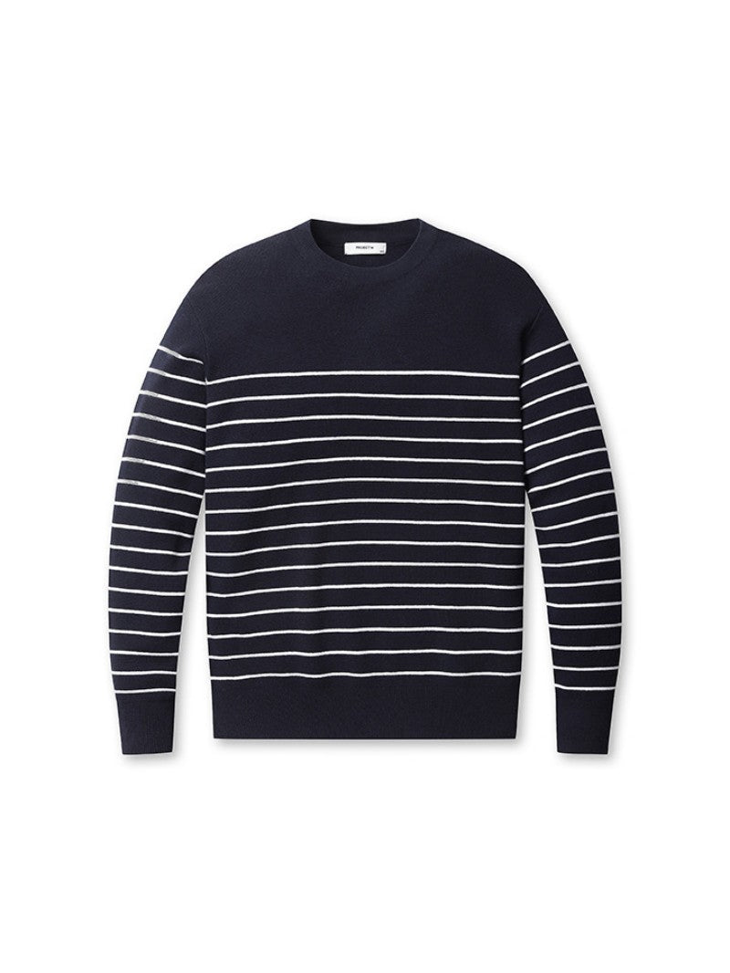 【WE ARE】Korea M plan pin stripe sweater EPF1ER1300