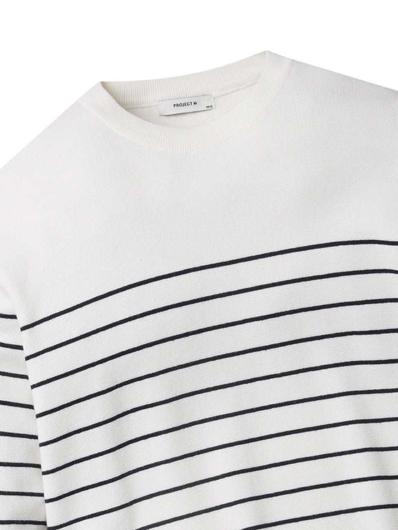 【WE ARE】Korea M plan pin stripe sweater EPF1ER1300