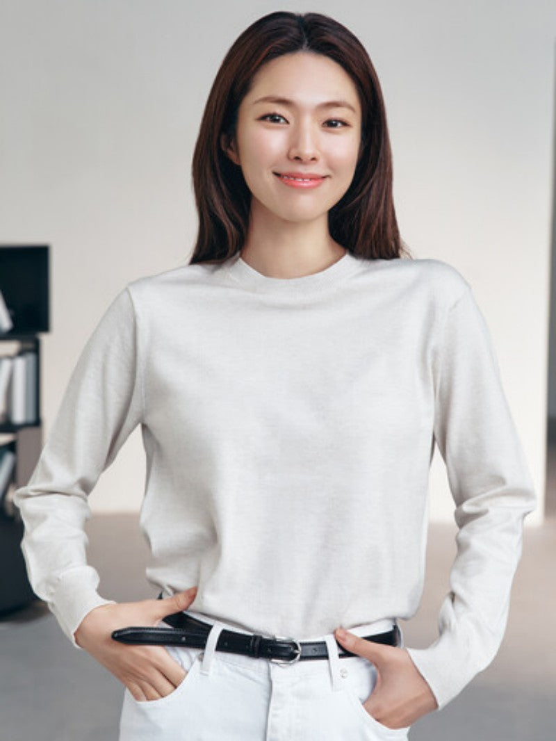 女款【WE ARE】韓國M計畫圓領針織毛衣EPF1ER2100