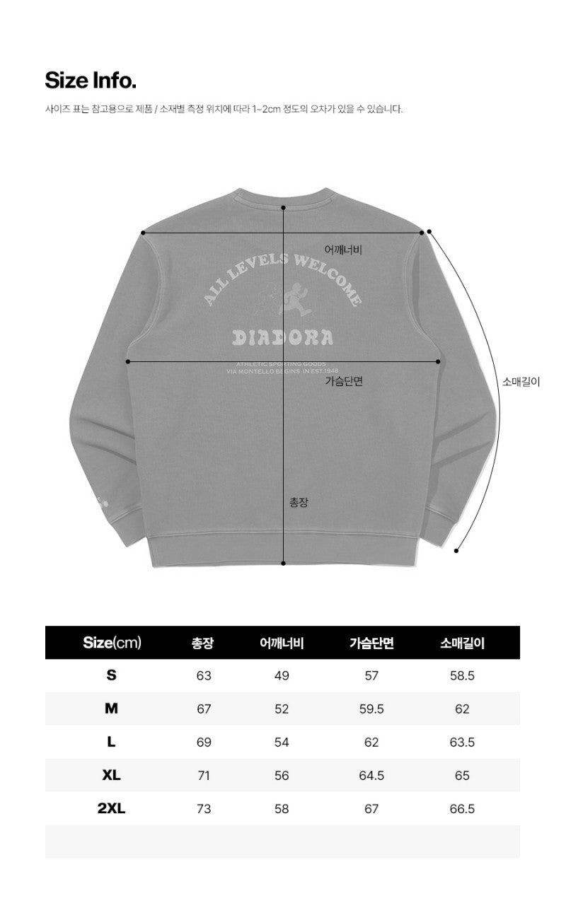 【WE ARE】韓國Diadora休閒大學T衛衣D6123LFS24