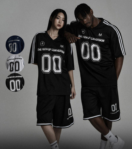 8月折扣【WE ARE】韓國JELEVE V領運動T恤J3D2TS05