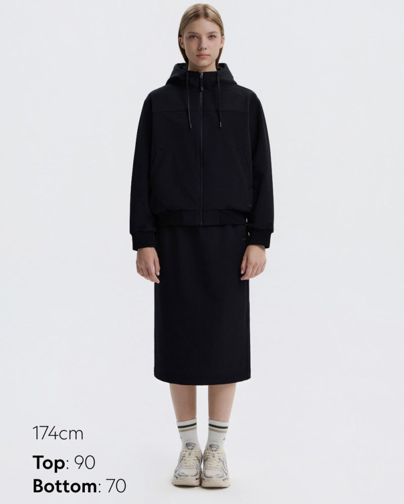 女款【WE ARE】韓國國家地理加絨拉鏈連帽外套N254WFT050