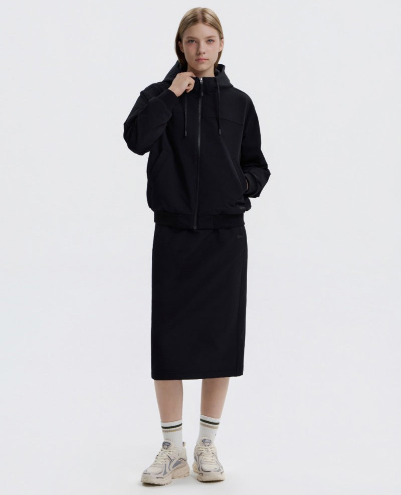 女款【WE ARE】韓國國家地理加絨拉鏈連帽外套N254WFT050