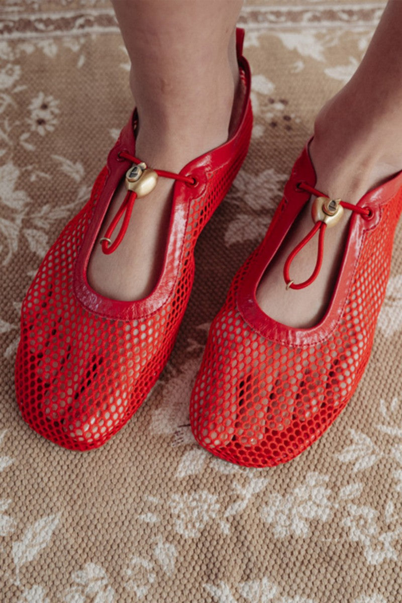 【WE ARE】韓國Archivepke Mesh luv string flat 網面平底鞋OK1DM25001