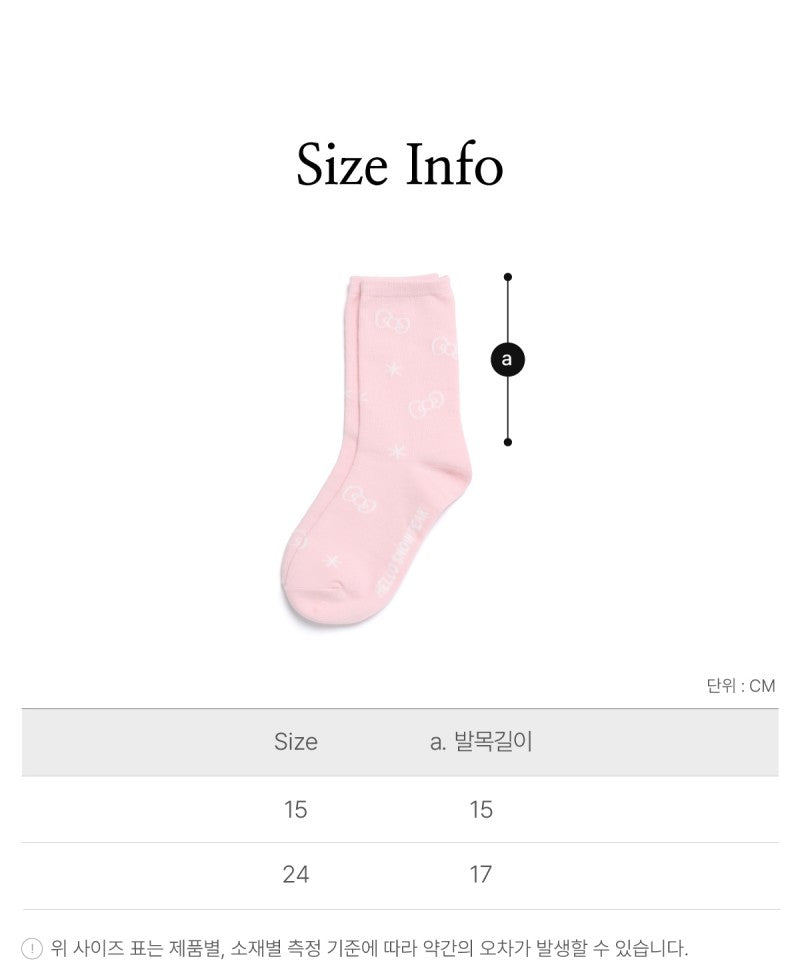【WE ARE】Korea Snow Peak X Hello Kitty cotton socks (2 pairs per box) S25SWFSO89