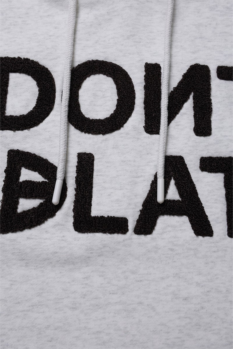 【WE ARE】韓國DONTBELATE 絨毛刺繡logo帽T