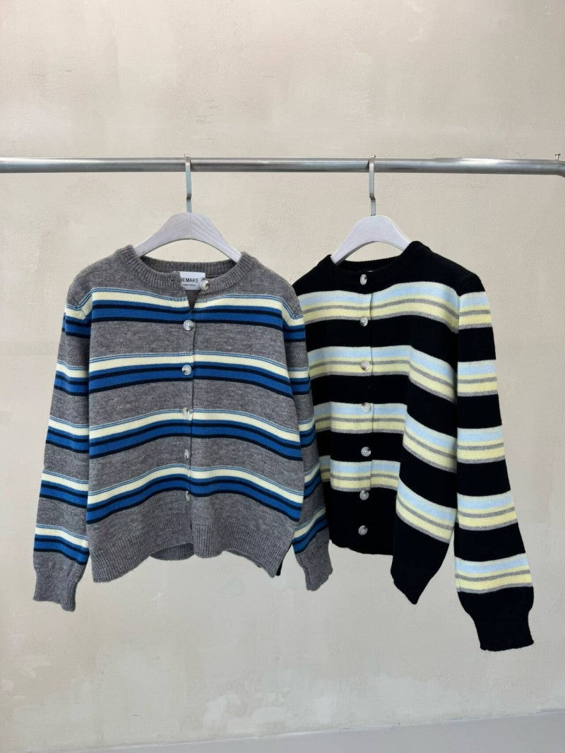 【現貨】大茜選品【WE ARE】韓國圓領針織開衫20251107-1