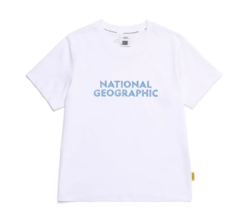Unisex【WE ARE】 Korean National Geographic logo short-sleeved T-shirt N255UTS020
