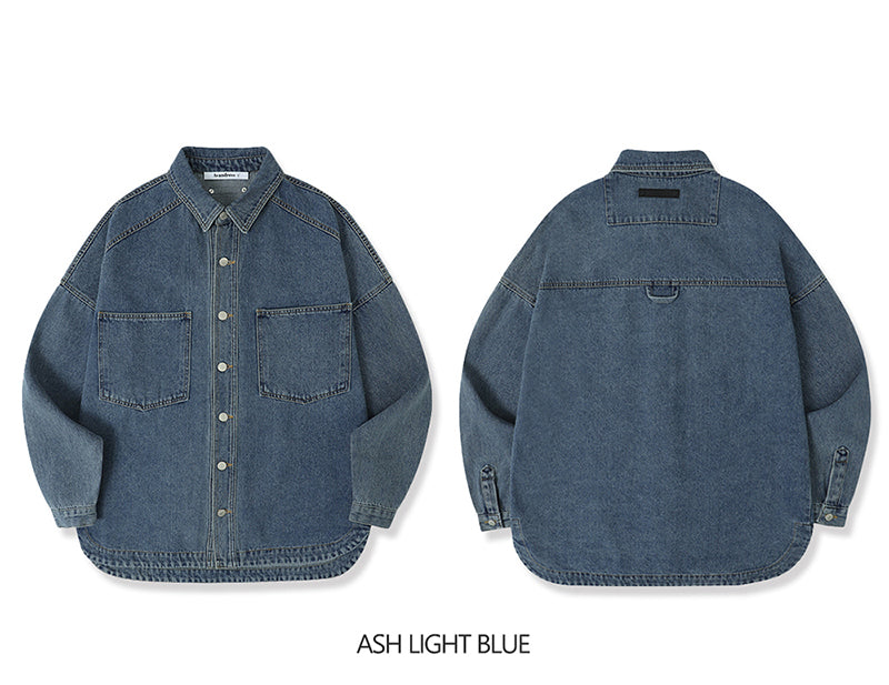 【WE ARE】韓國AVANDRESS牛仔長袖襯衫AV43SH05