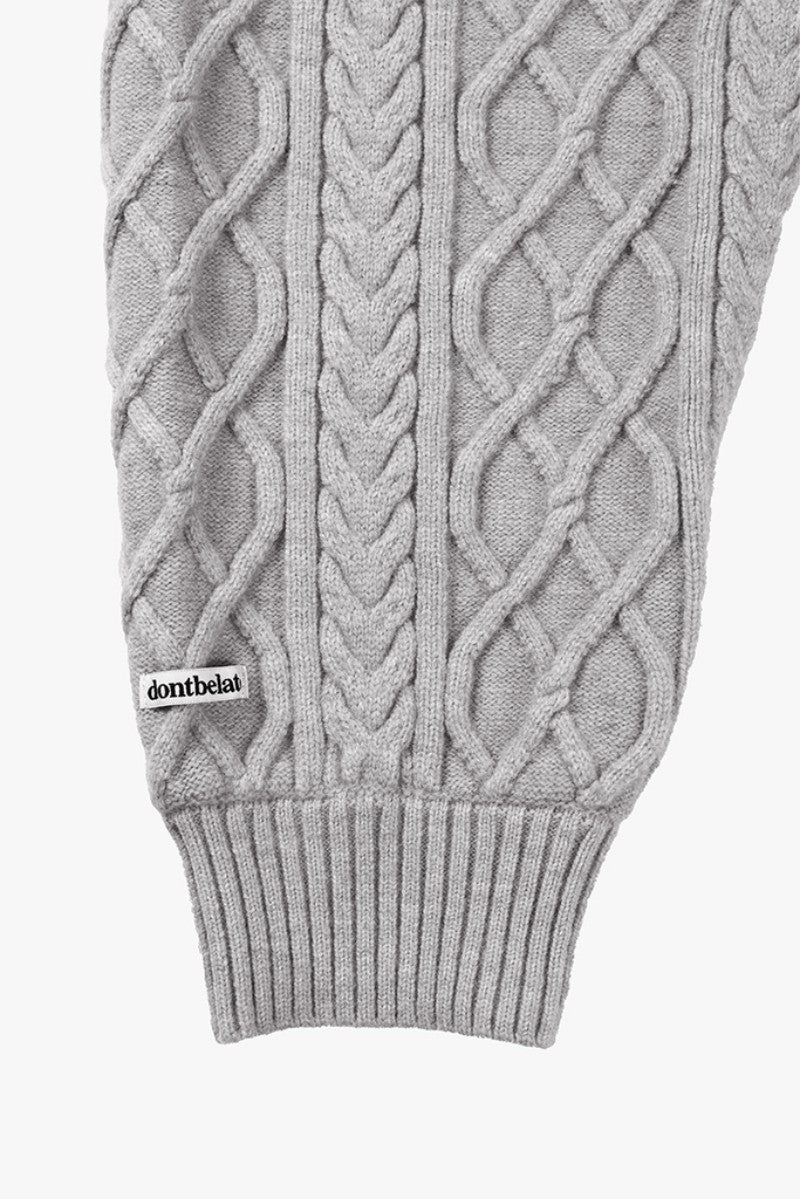 【WE ARE】韓國DONTBELATE 麻花針織圓領毛衣