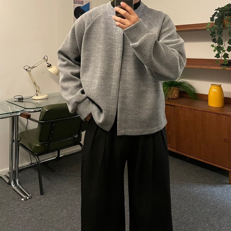 【WE ARE】Korean round collar cardigan jacket in 5 colors