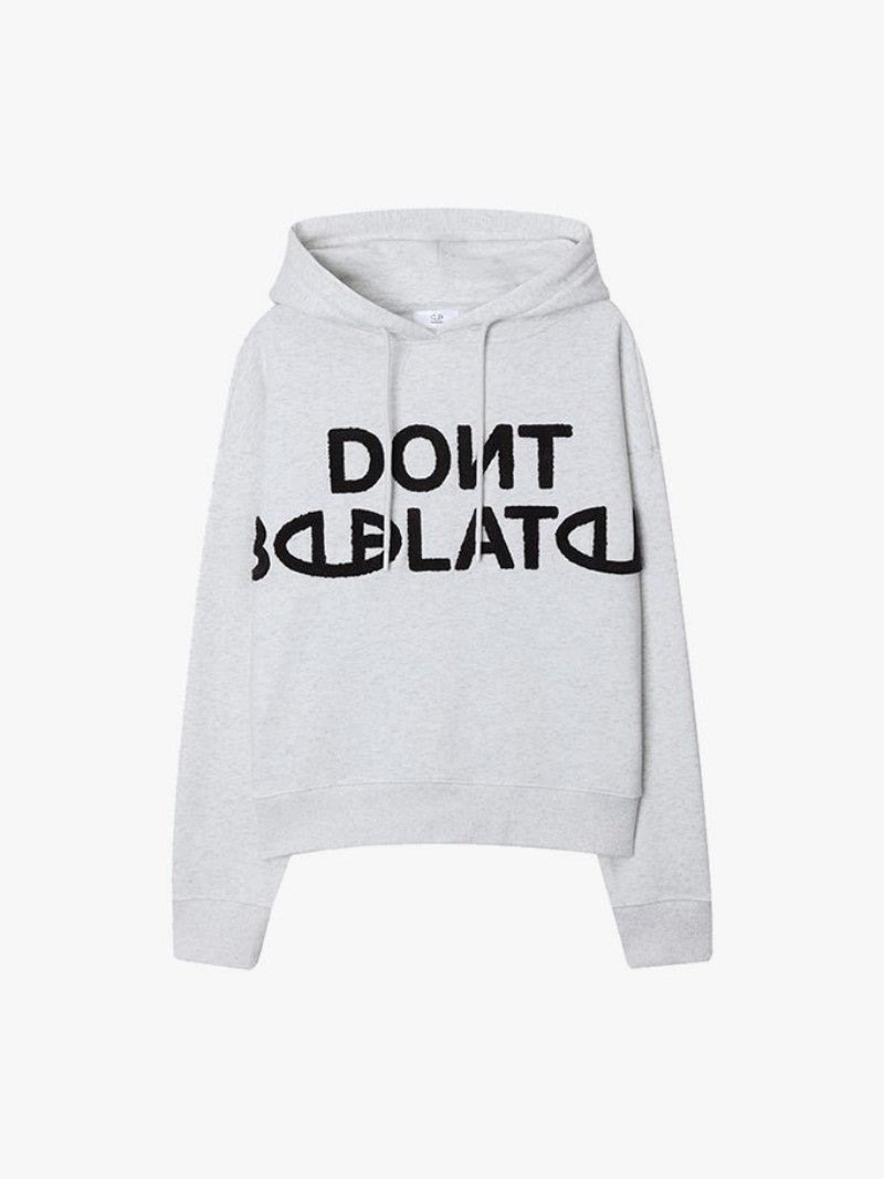 【WE ARE】韓國DONTBELATE 絨毛刺繡logo帽T