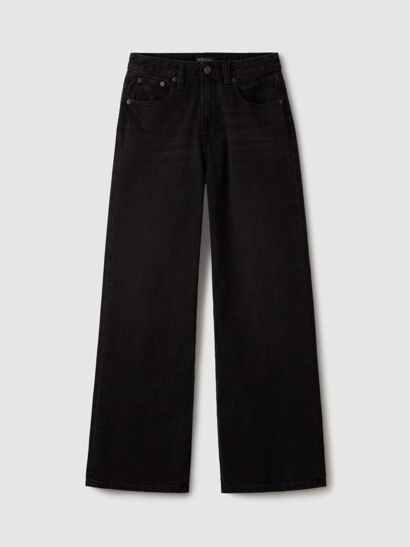 【WE ARE】Korea WHO.AU purchasing casual loose jeans WHTJE4911F