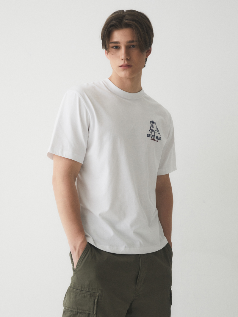 【WE ARE】Korea WHO.AU purchasing casual T-shirt WHRPE2491U