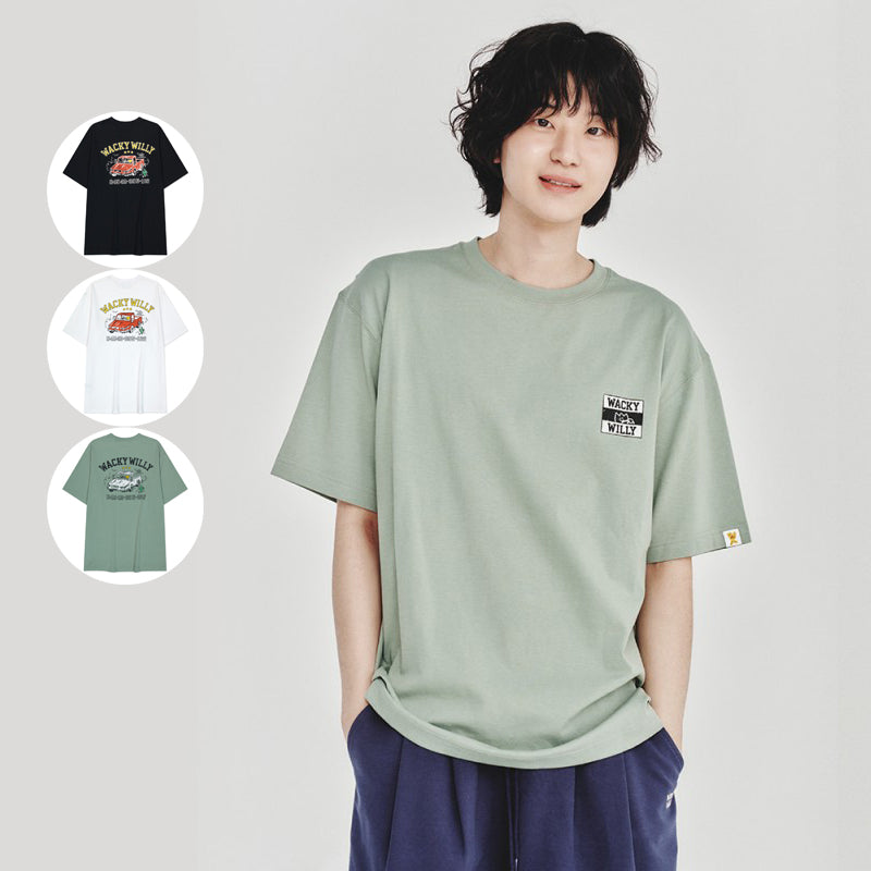 【WE ARE】韓國wacky Willy 復古汽車短袖T恤WA2502ST08
