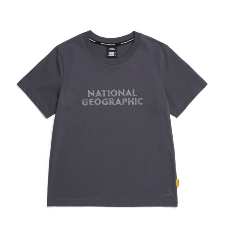 Unisex【WE ARE】 Korean National Geographic logo short-sleeved T-shirt N255UTS020