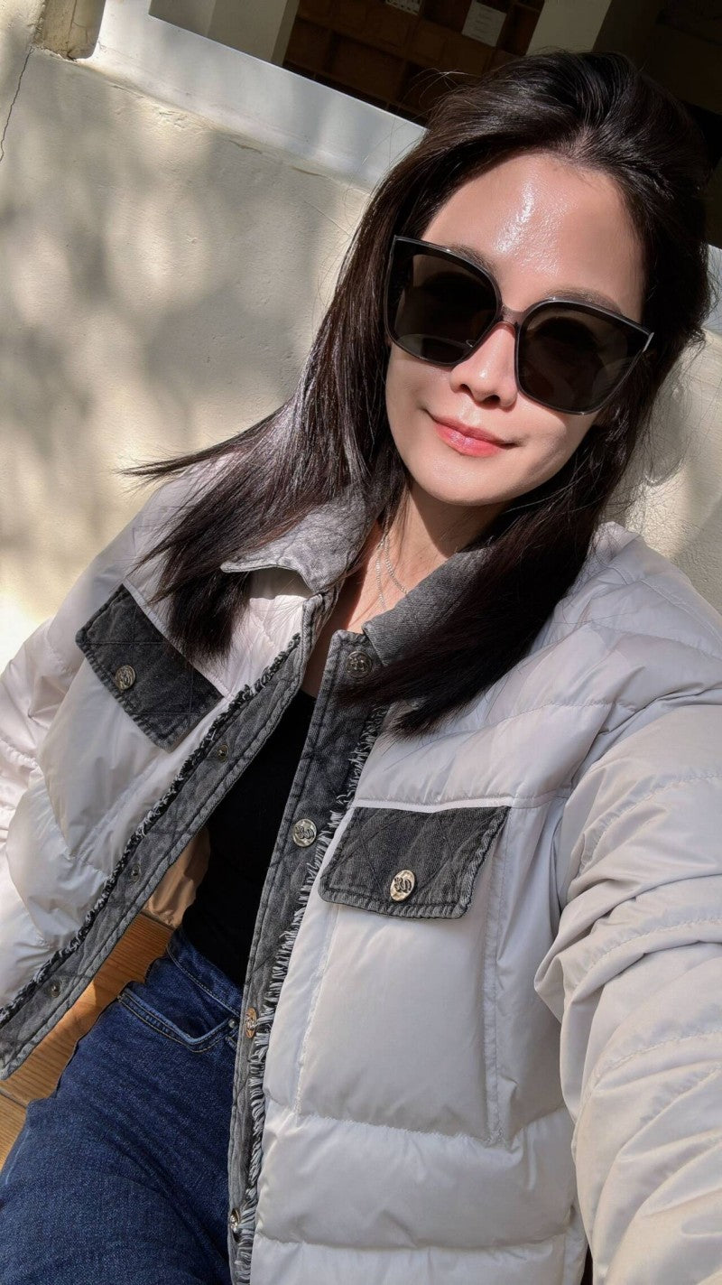 【現貨】【WE ARE】韓國代購VOV冬款小香風羽絨服外套7112417105