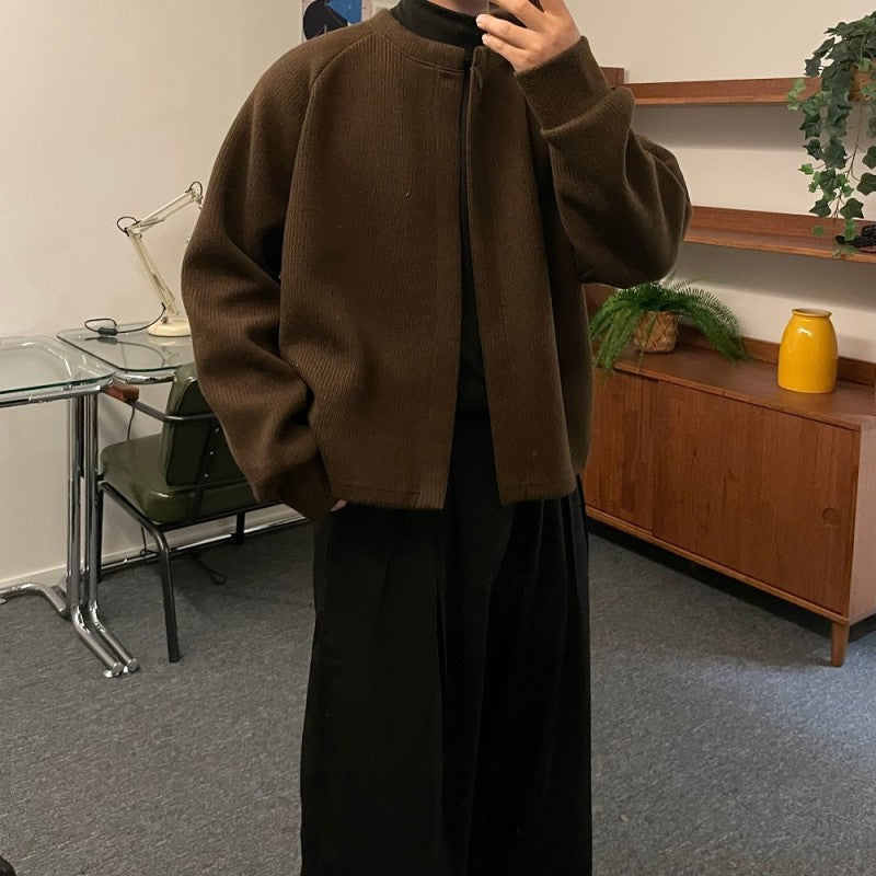 【WE ARE】Korean round collar cardigan jacket in 5 colors