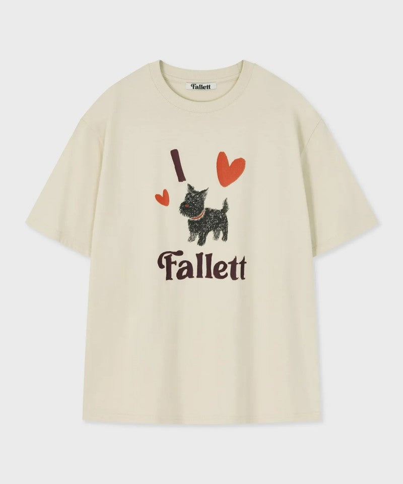 女款【WE ARE】韓國Fallett 狗狗短袖T恤FA2502ST15