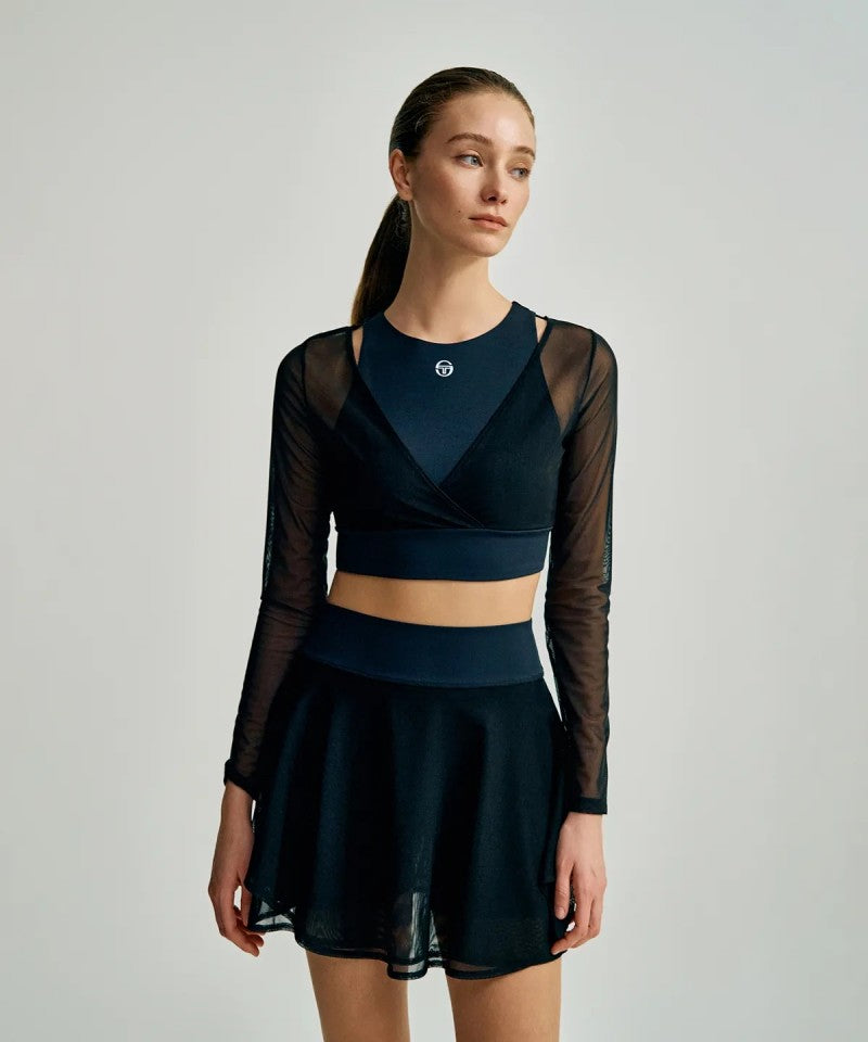 女款【WE ARE】韓國SERGIO TACCHINI時尚長袖網紗上衣TWRL13153