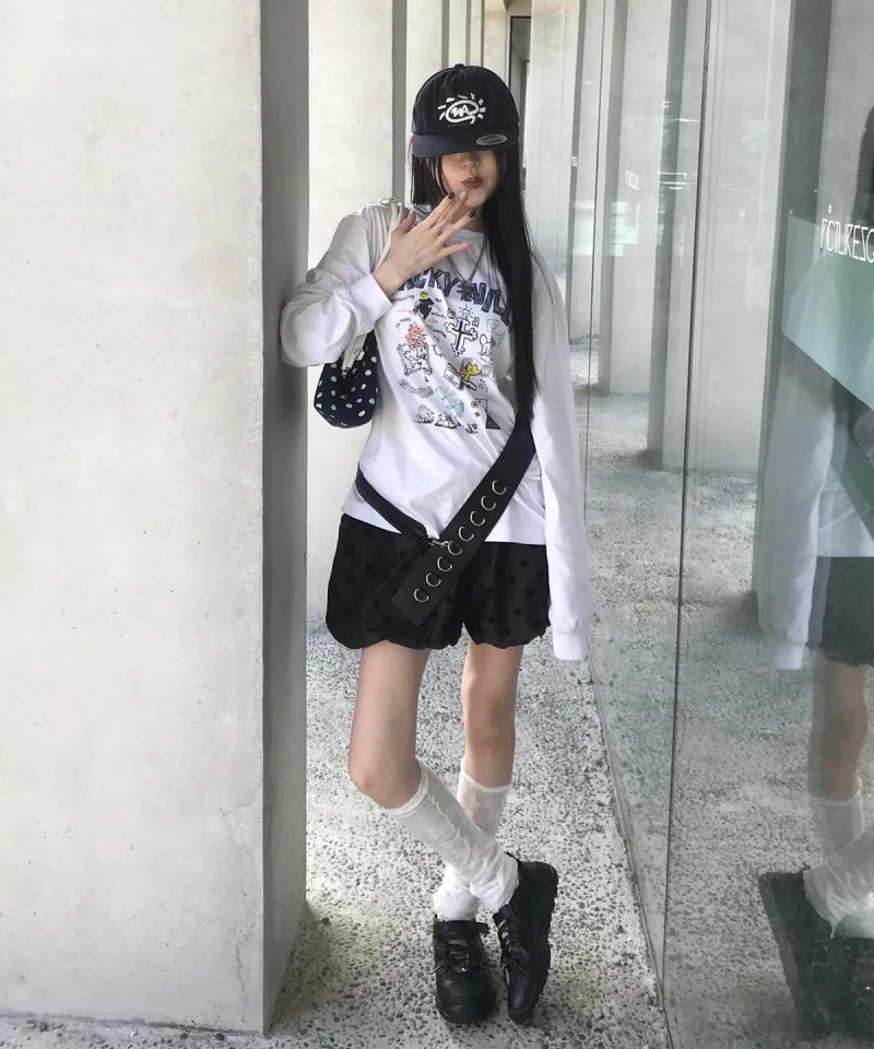 【WE ARE】韓國wacky Willy 塗鴉風長袖T恤 WA2503LT11