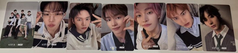 【一人限購一組】SATUR X RIIZE 團員簽名小卡(一組7張)