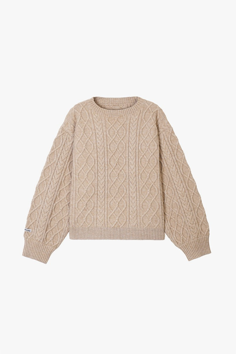 【WE ARE】韓國DONTBELATE 麻花針織圓領毛衣