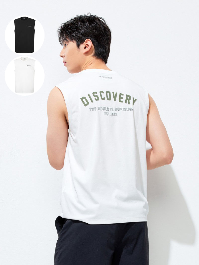 男款【WE ARE】韓國Discovery休閒背心T恤DMSL71053