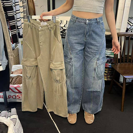 大茜選品【WE ARE】韓國 牛仔工裝褲 20251026-18