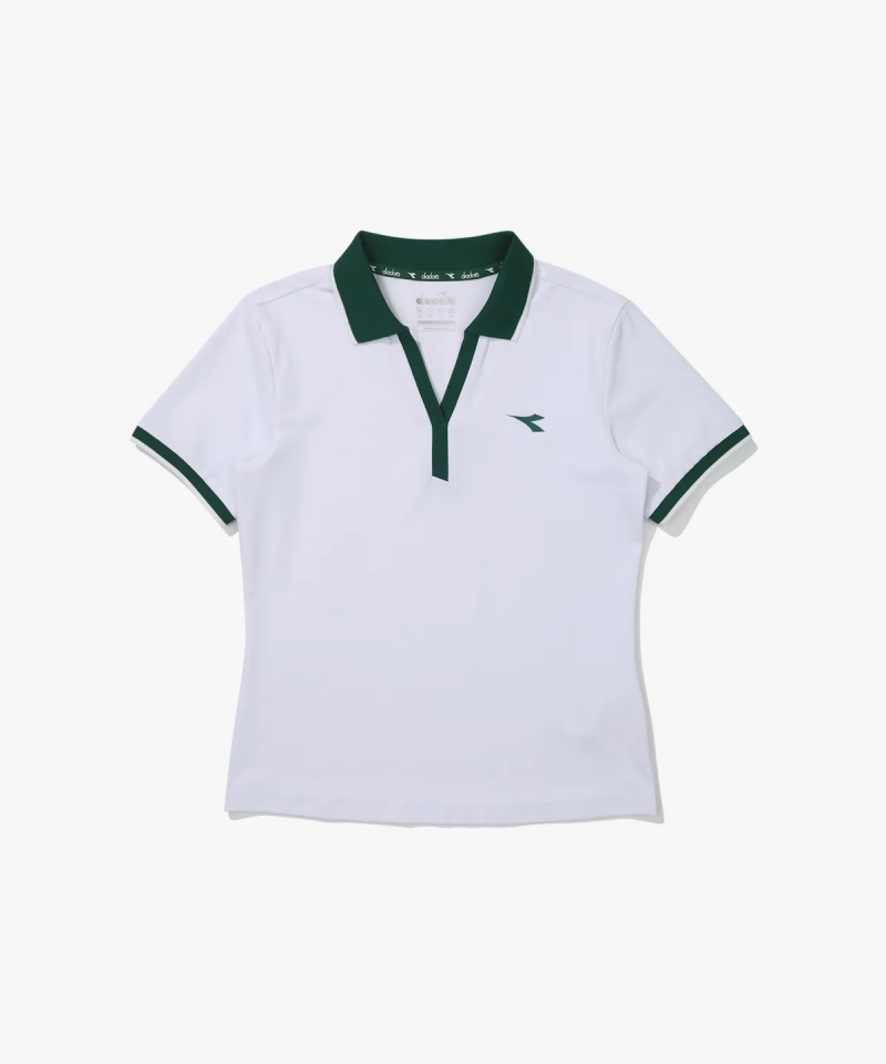 女款【WE ARE】韓國Diadora Coolskin網球領短袖T恤D5222TTS50