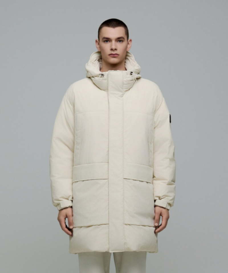 【WE ARE】Korea National Geographic hooded down jacket long coat N244UDW141