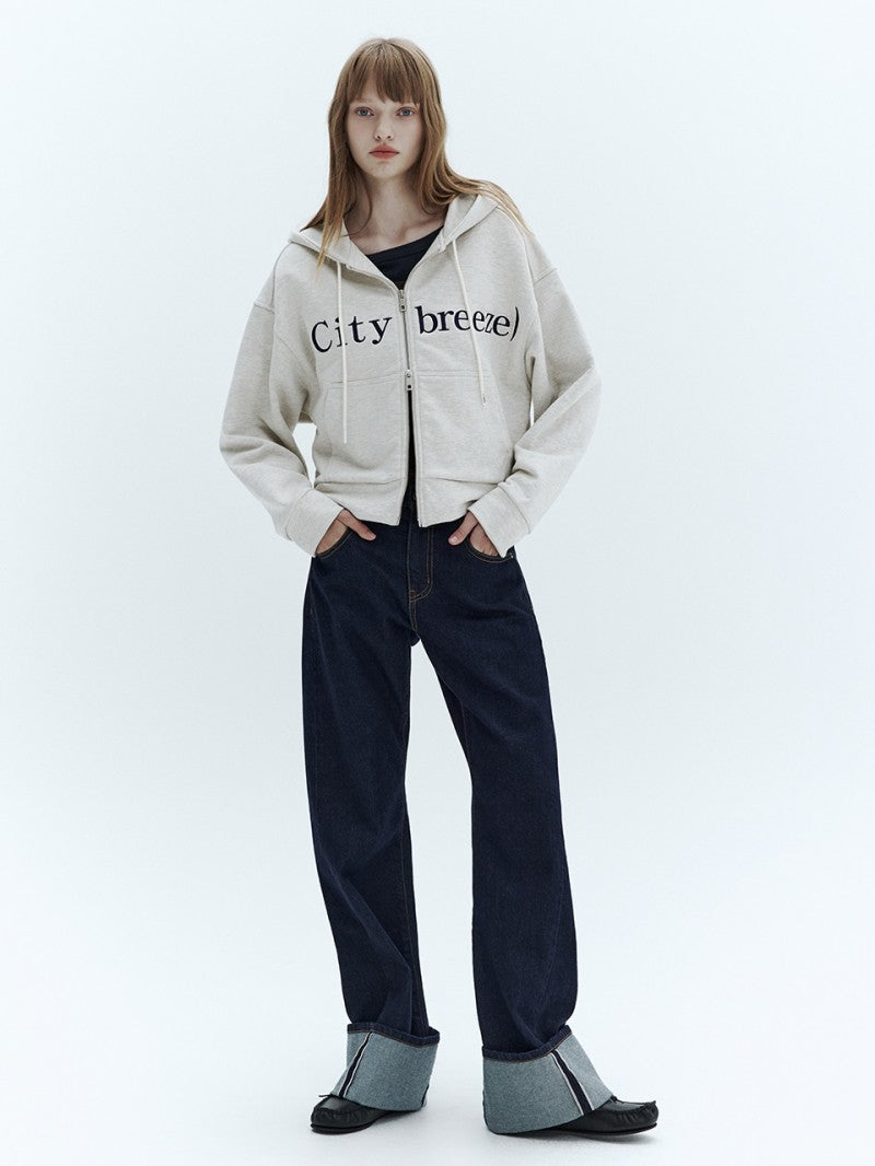 (需排單約等三周)【WE ARE】韓國CITYBREEZE 中性款刺繡logo雙拉鏈連帽外套CTH3ZP83/CTH3ZP03