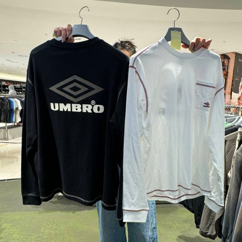 【WE ARE】韓國Umbro車線長袖口袋棉T UR321CRL91