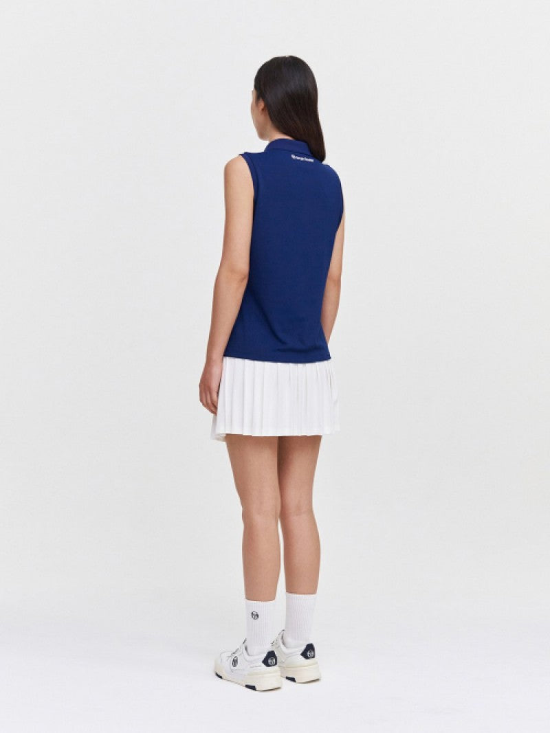 女款【WE ARE】韓國SERGIO TACCHINI Polo領無袖T恤TWPQ11043