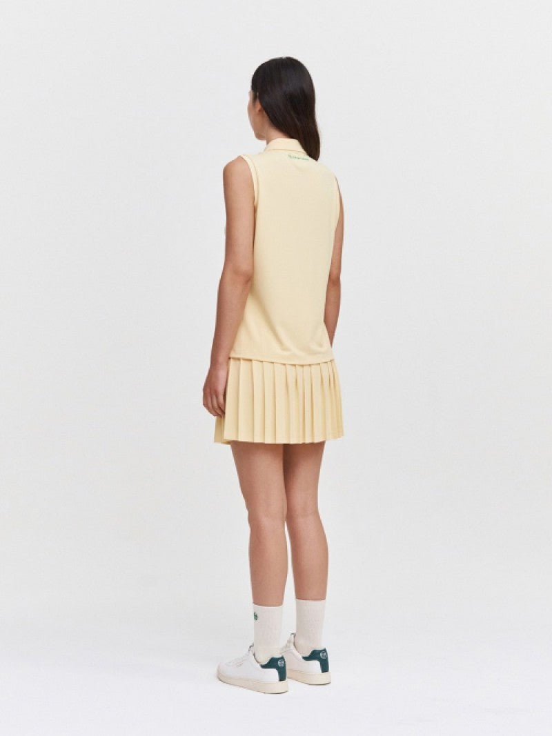 女款【WE ARE】韓國SERGIO TACCHINI Polo領無袖T恤TWPQ11043