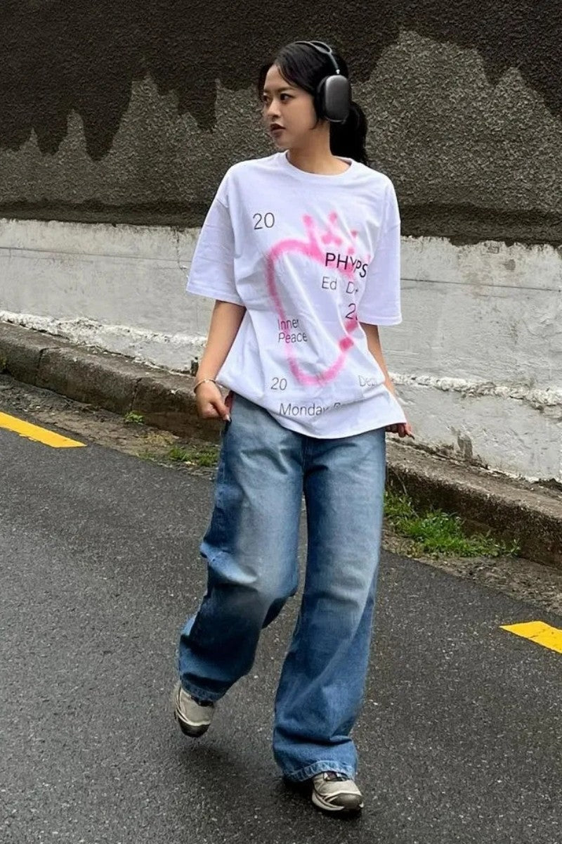 【WE ARE】韓國PHYPS 噴漆草莓短袖T恤 PFM1SS312S