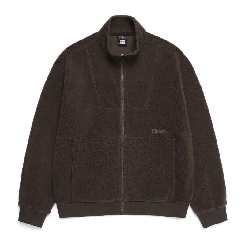 中性款【WE ARE】韓國國家地理 絨毛立領拉鏈外套N254UFT060