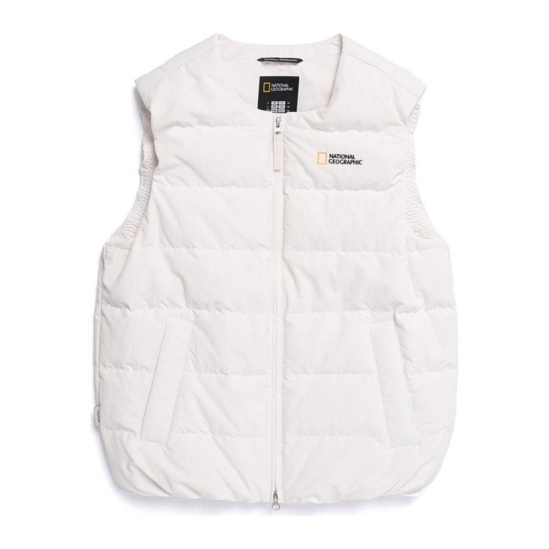 男女同款【WE ARE】韓國國家地理 輕量圓領鵝絨羽絨背心 N254UDV020