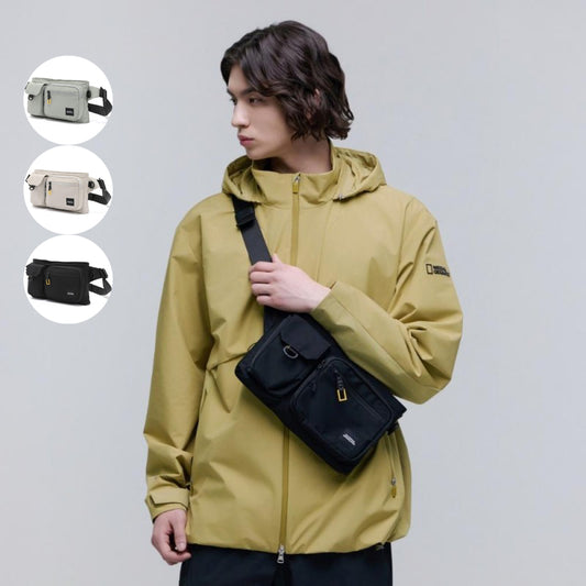 【WE ARE】 Korean National Geographic Double Pocket Messenger Backpack N255ACR750/N255ACR250